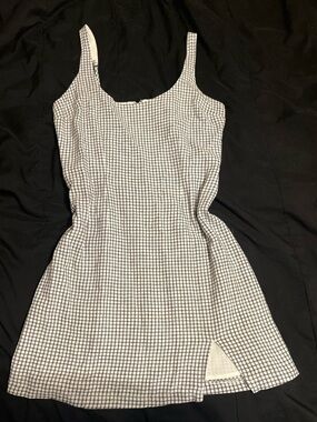 Abercrombie & Fitch Gingham Mini Dress Side Slit Small